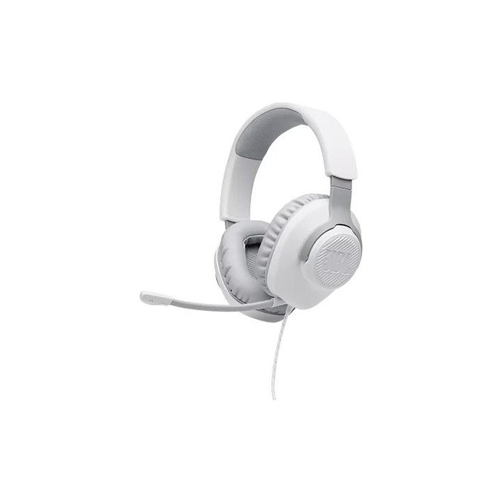 אוזניות JBL גיימינג חוטיות Quantum 100 בצבע לבן
