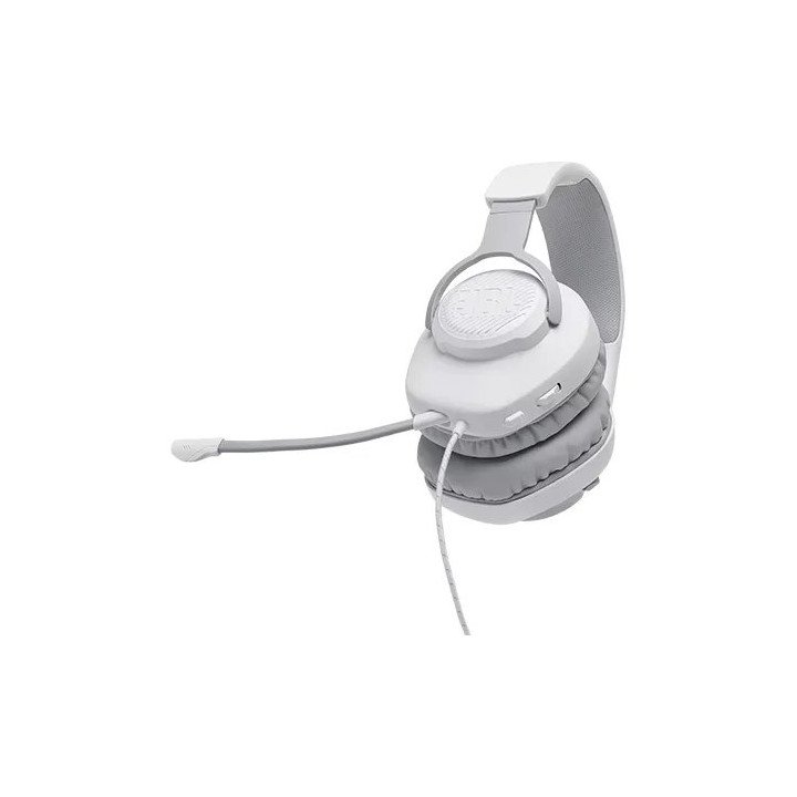 אוזניות JBL גיימינג חוטיות Quantum 100 בצבע לבן