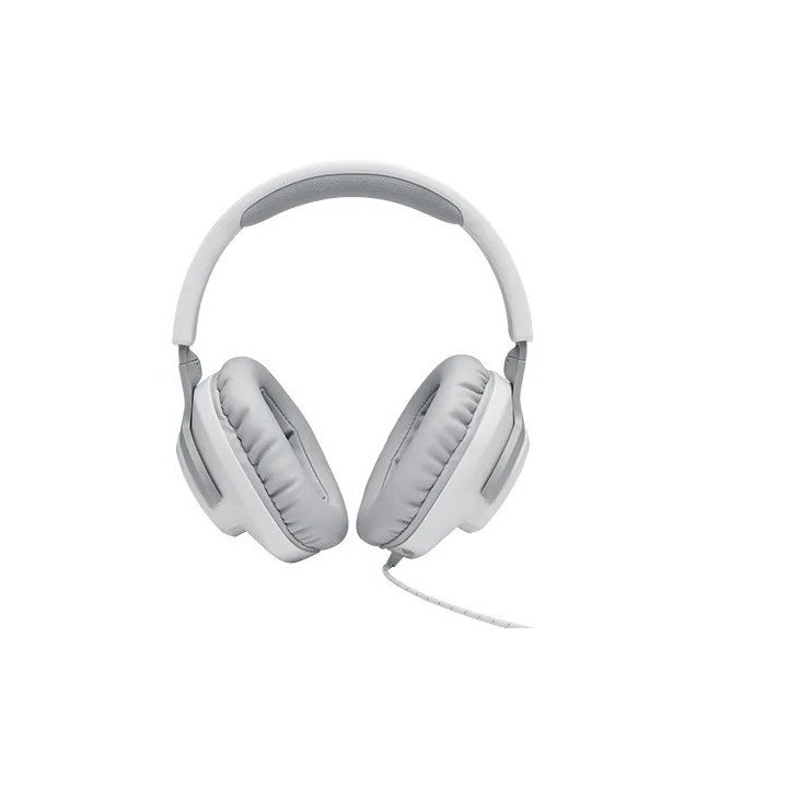 אוזניות JBL גיימינג חוטיות Quantum 100 בצבע לבן