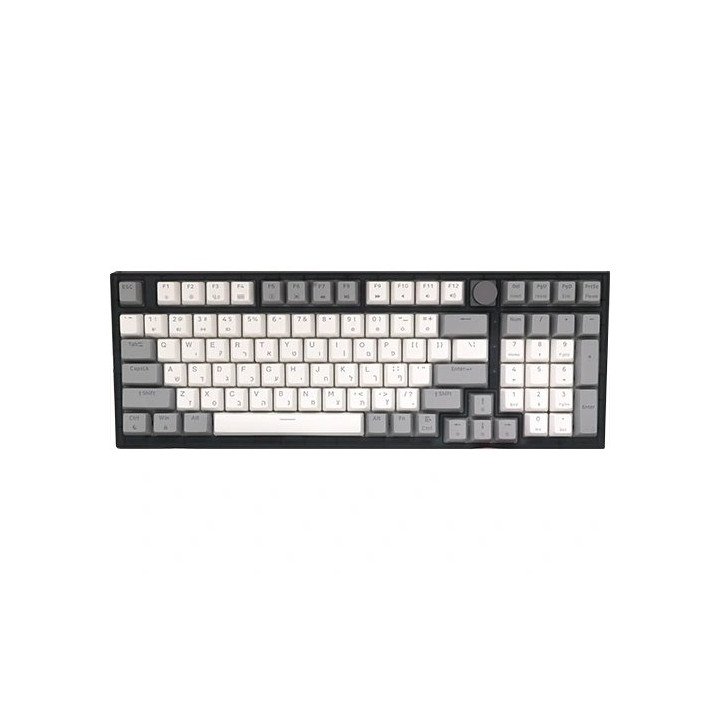 מקלדת גיימינג GK92 אלחוטית מכנית RGB Mechanical Yellow Switch בצבע לבן