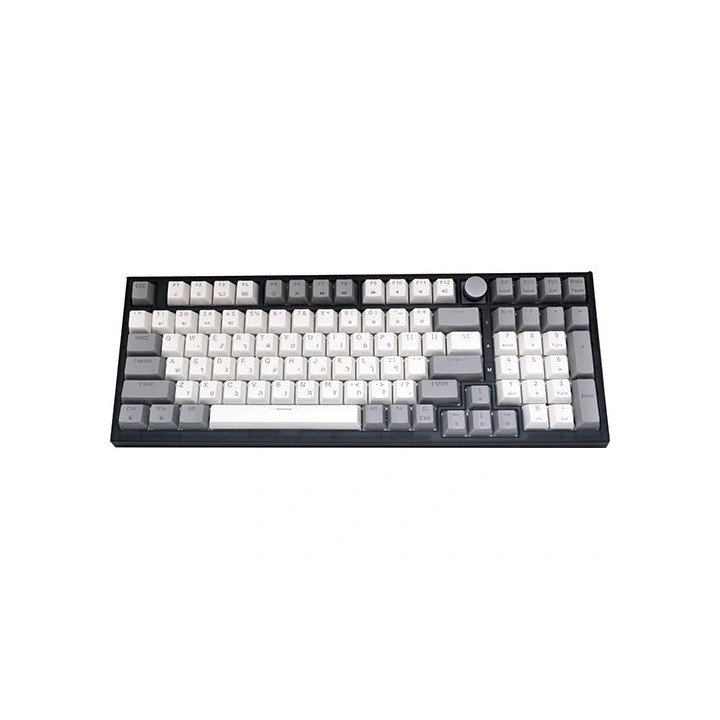 מקלדת גיימינג GK92 אלחוטית מכנית RGB Mechanical Yellow Switch בצבע לבן