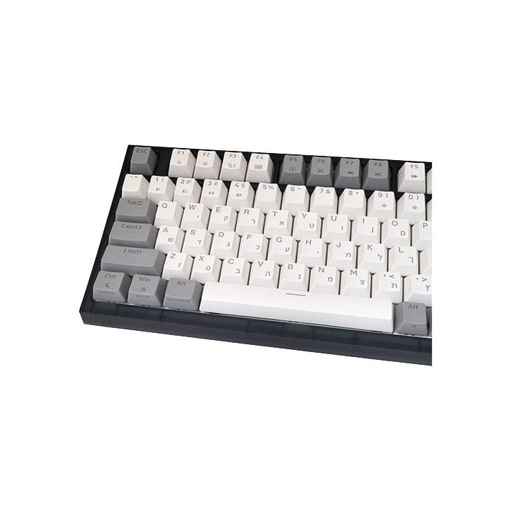 מקלדת גיימינג GK92 אלחוטית מכנית RGB Mechanical Yellow Switch בצבע לבן