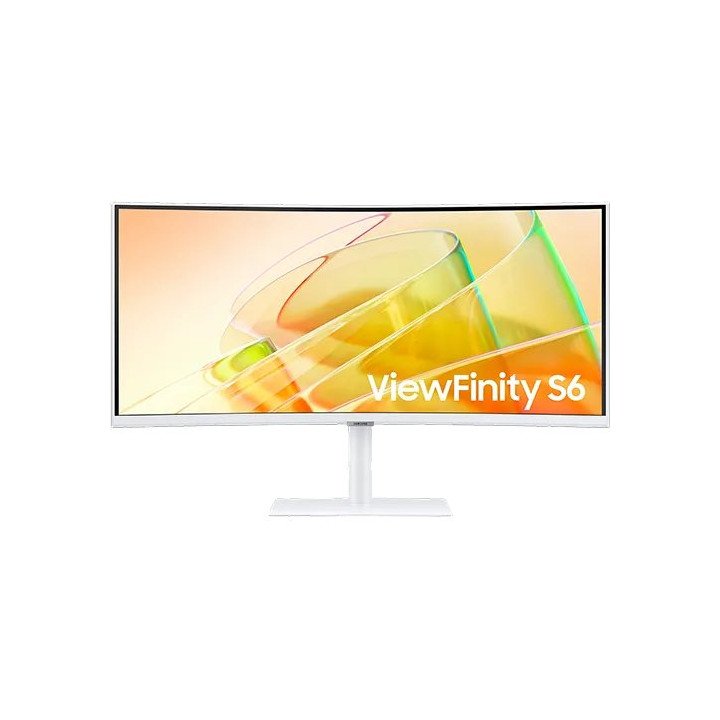 מסך מחשב לבן רחב קעור 34 אינץ Samsung ViewFinity S65TC HDR 21:9 UWQHD 