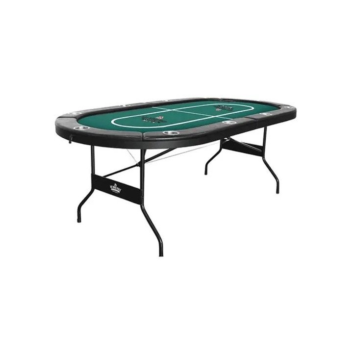 שולחן פוקר אליפטי מתקפל 213 ס"מ Hot Hand Poker סופרליג בצבע ירוק - משל