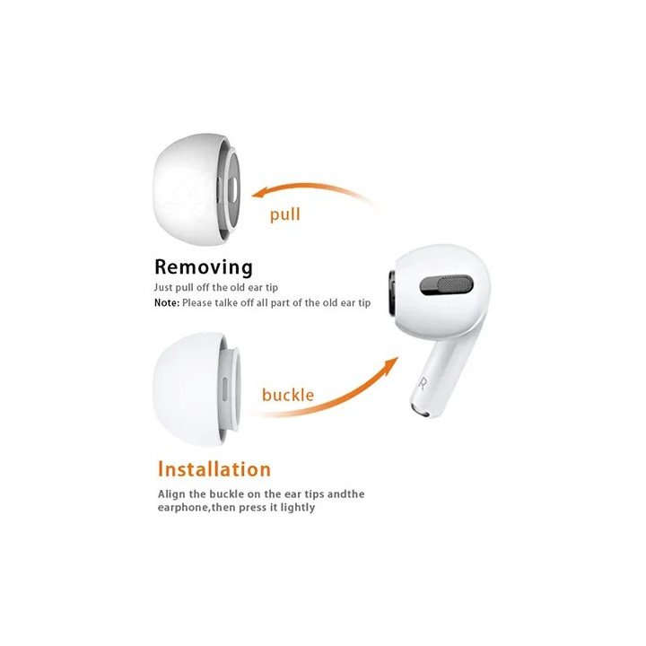 מתאמי סיליקון לאוזניות  Apple AirPods Pro ו- AirPods Pro 2 במידות S, M