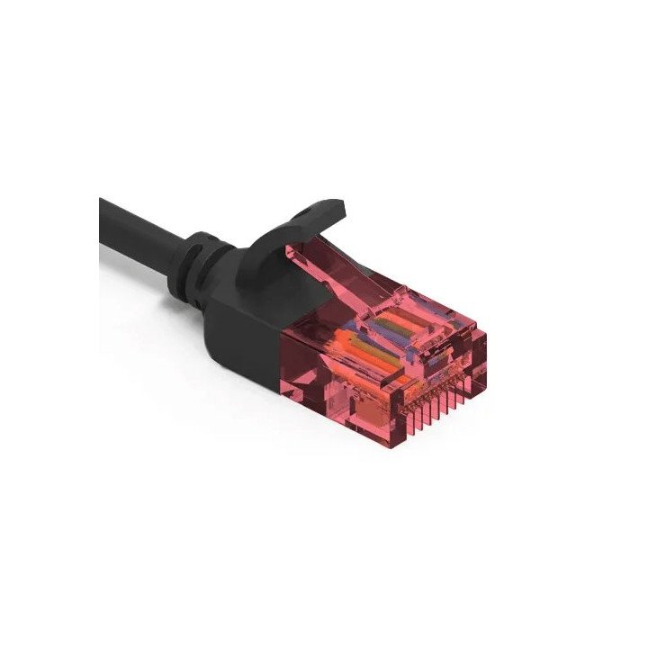 כבל רשת כ-2 מטר דק במיוחד Cat6A Ultra Slim בצבע שחור Super Connect