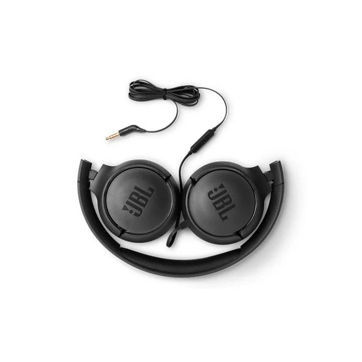 אוזניות JBL קשת חוטיות Tune 500 בצבע שחור עם מיקרופון