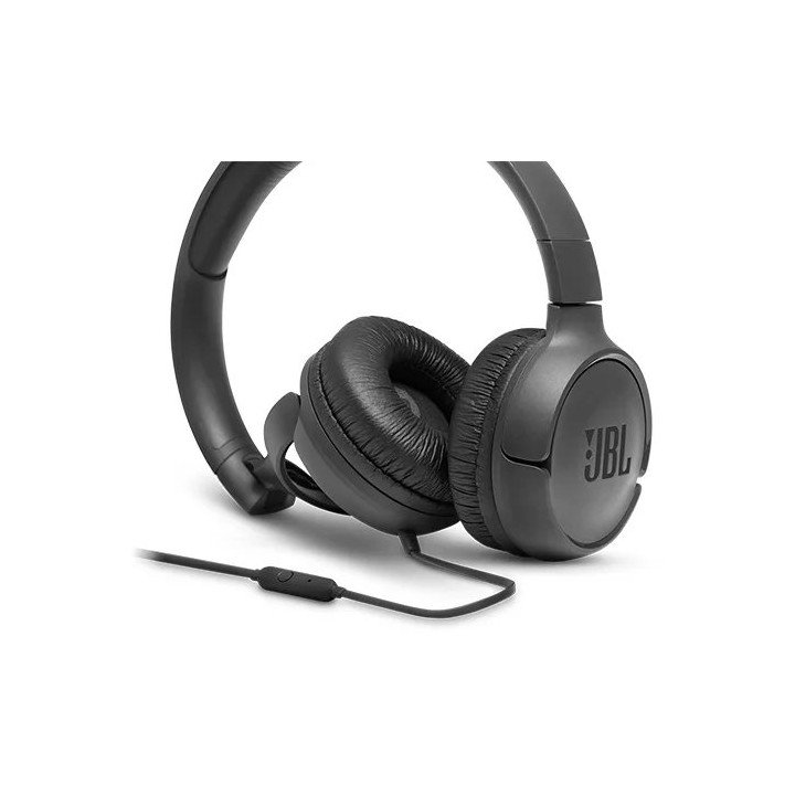 אוזניות JBL קשת חוטיות Tune 500 בצבע שחור עם מיקרופון