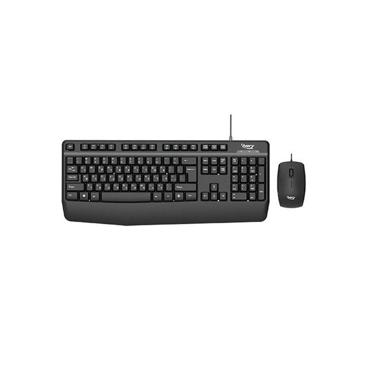 סט מקלדת ועכבר חוטיים Super Peripherals S110 ערבית עברית ואנגלית בצבע 