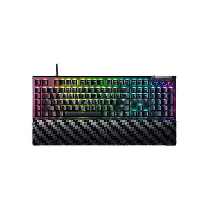 מקלדת גיימינג מכנית רייזר Razer BlackWidow V4 Green Switch כולל תאורת 
