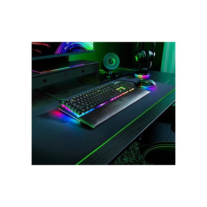 מקלדת גיימינג מכנית רייזר Razer BlackWidow V4 Green Switch כולל תאורת 