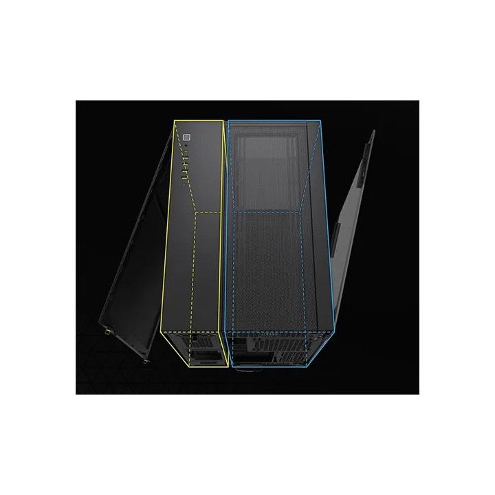 מארז מחשב Corsair 6500X Mid-Tower Dual Chamber בצבע שחור