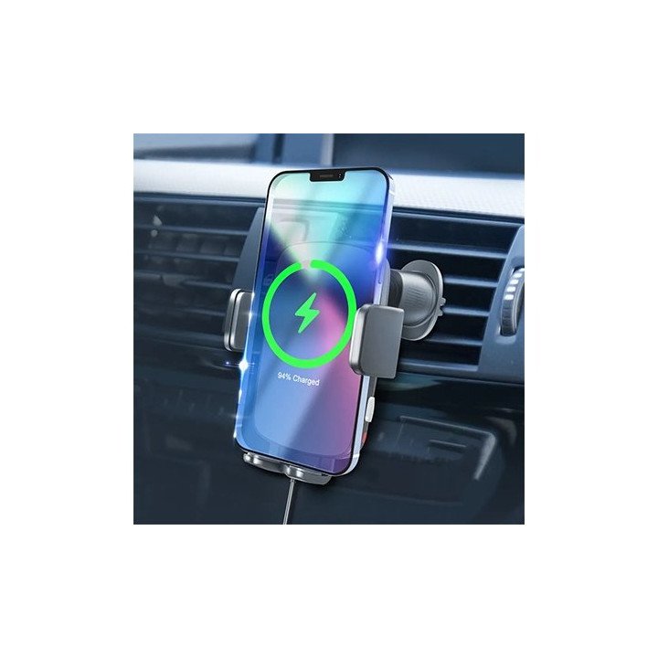 מתקן לטלפון לרכב אוניברסלי עם מטען אלחוטי Super Mobile SH141 15W