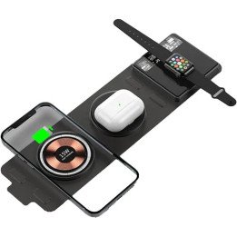 מטען אלחוטי 3 ב 1 למוצרי אפל Super Mobile דגם TH01 לאייפון + שעון Appl