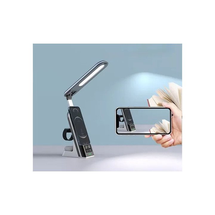 מטען אלחוטי 7 ב 1 למוצרי אפל Super Mobile דגם H33 לאייפון + שעון Apple