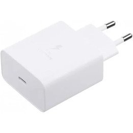 מטען קיר Samsung Fast Charger USB-C בהספק 65W בצבע לבן