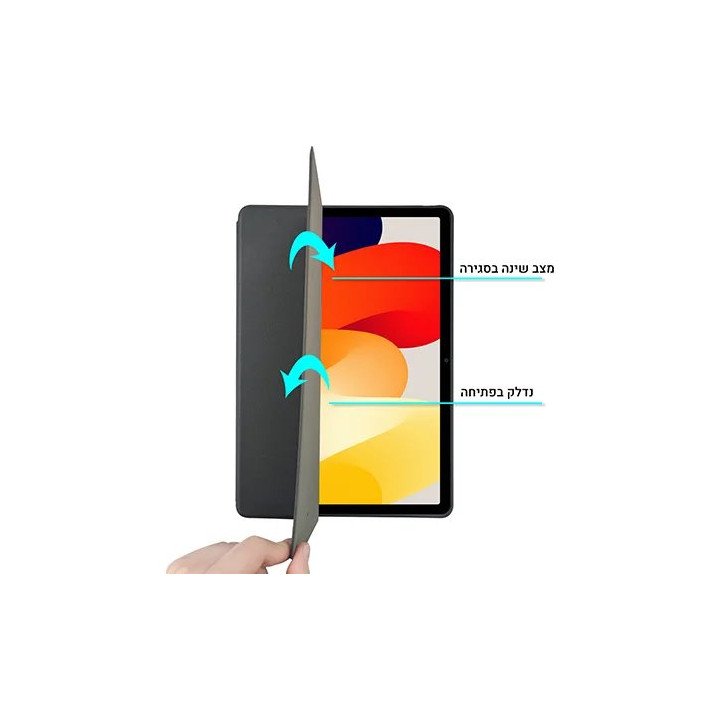 כיסוי לטאבלט Super Mobile ל-Xiaomi Redmi Pad SE בצבע שחור כולל מקום לע
