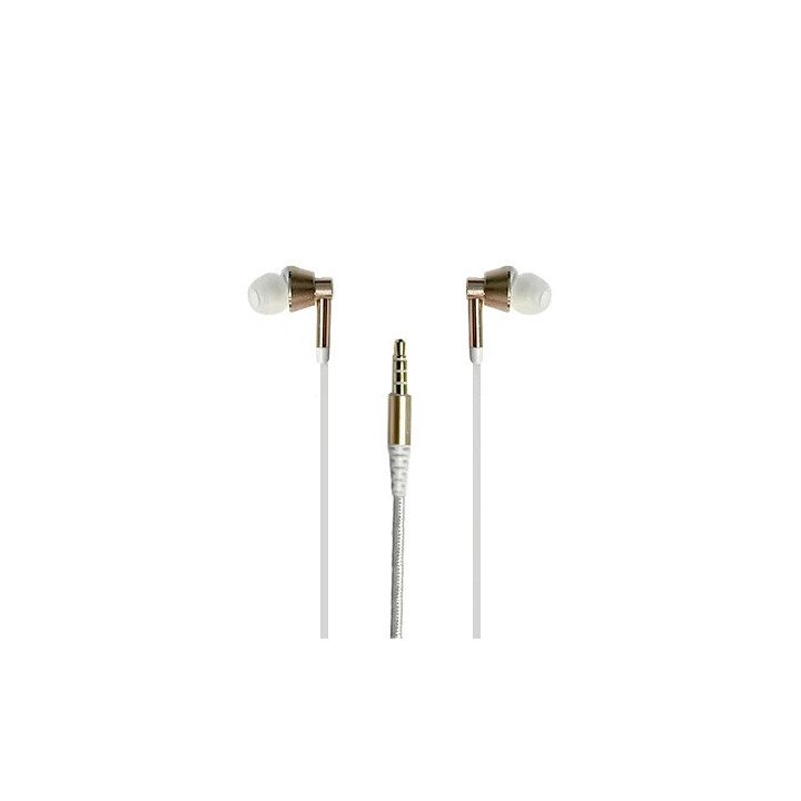 אוזניות חוטיות עם מיקרופון Tingwode T201 In Ear בצבע זהב