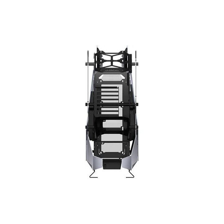 מארז Jonsbo MOD-5 GRAY עשוי אלומיניום בצבע אפור כסוף עם חלון צד ותאורת