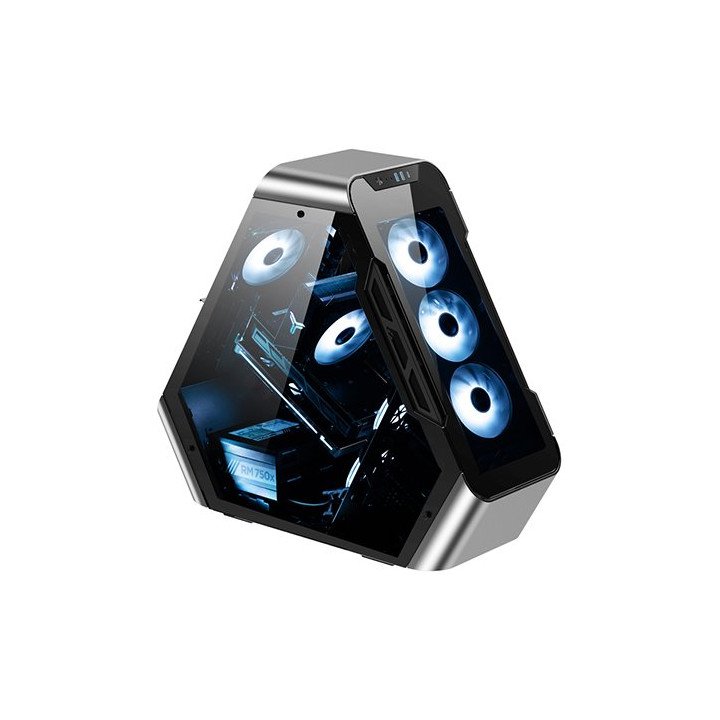 מארז מחשב Jonsbo TR03-G Silver בצבע כסוף עם חלון זכוכית