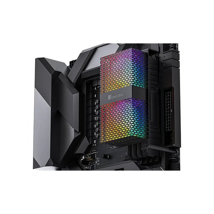 קירור לזכרון Jonsbo NF-1 ARGB RAM מאוורר כפול עם תאורת RGB ומסגרת שחור