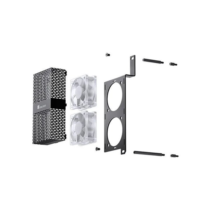 קירור לזכרון Jonsbo NF-1 ARGB RAM מאוורר כפול עם תאורת RGB ומסגרת שחור
