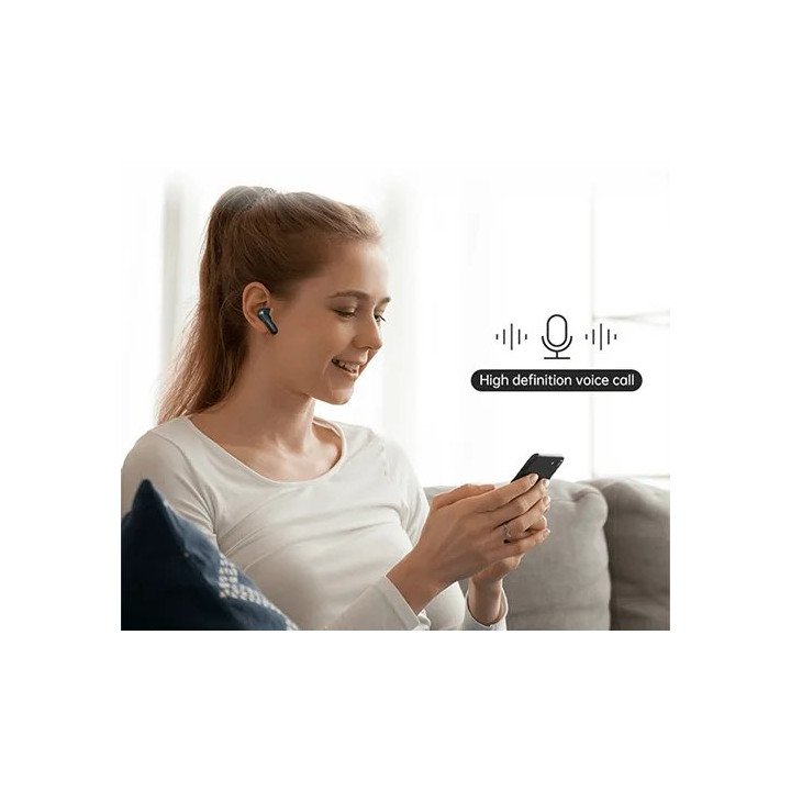 אוזניות אלחוטיות Fingertime T21 True Wireless Bluetooth בצבע שחור