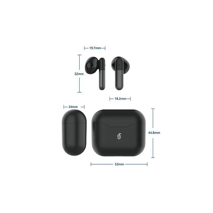 אוזניות אלחוטיות Fingertime T21 True Wireless Bluetooth בצבע שחור