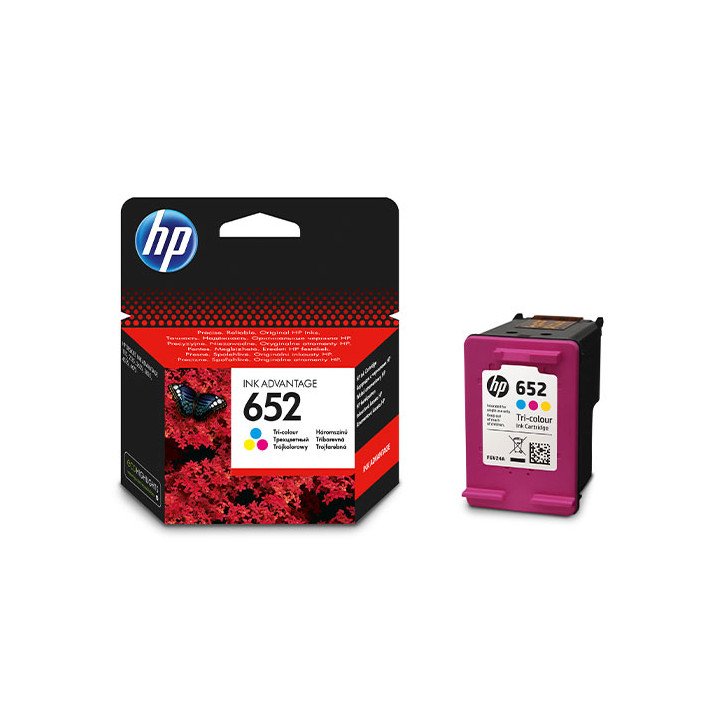 ראש דיו למדפסת 652 צבעוני מקורי HP 652 F6V24AE