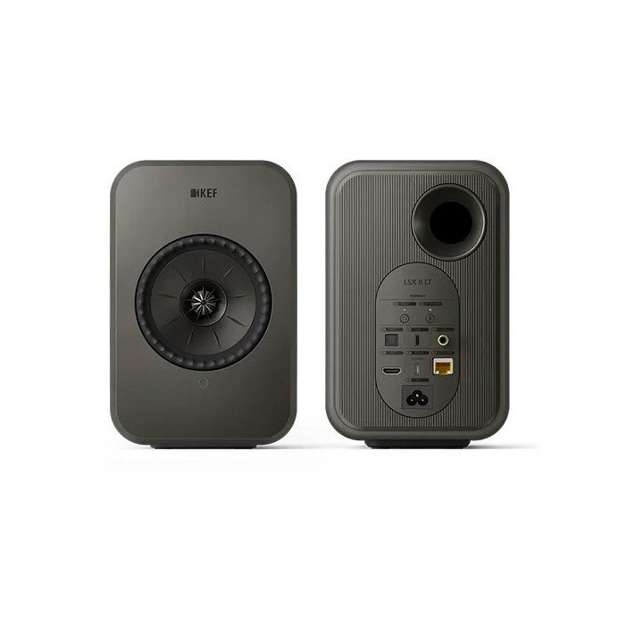 רמקולים מוגברים HiFi אלחוטיים KEF LSX II LT בצבע אפור גרפיט