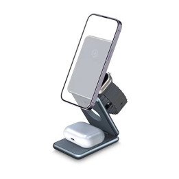 מטען אלחוטי 23W לסמארטפון שעון ואוזניות 3 ב- 1 Super Mobile דגם IVS-TH
