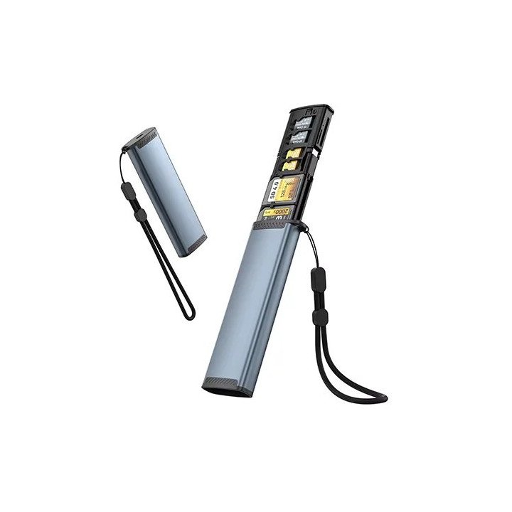 קורא כרטיסים ומאחסן כרטיסים USB-C מבית Super Peripherals
