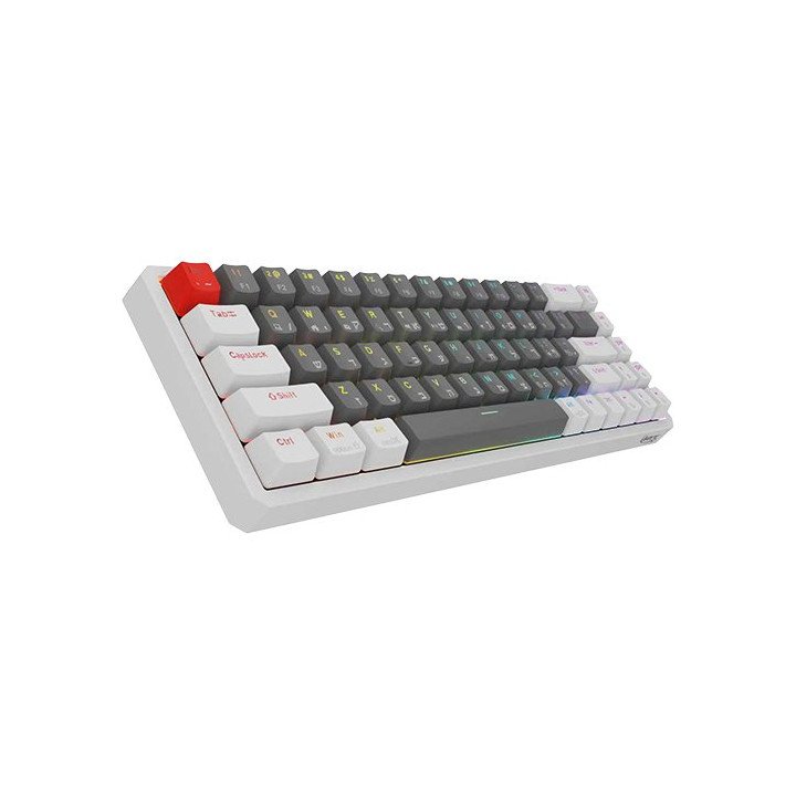 מקלדת מכנית Super Gaming GX980 Red Switch בצבע לבן עברית/אנגלית