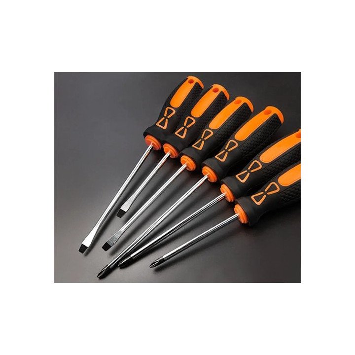 סט מברגים 6 יחידות מקצועי פיליפס / שטוח Super Tools