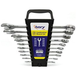 סט מפתחות רינג פתוח / סגור 10 יחידות כרום Super Tools