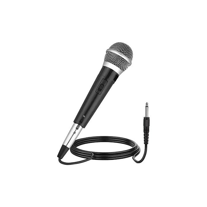 מיקרופון קריוקי דינמי ידני חוטי Super Sound בחיבור 6.5mm צבע שחור
