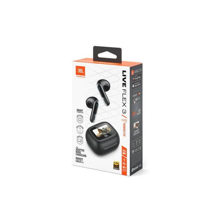 אוזניות JBL אלחוטיות Live Flex 3 TWS בצבע שחור