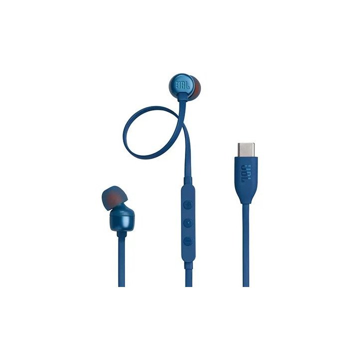 אוזניות JBL חוטיות Tune 310C USB בצבע כחול