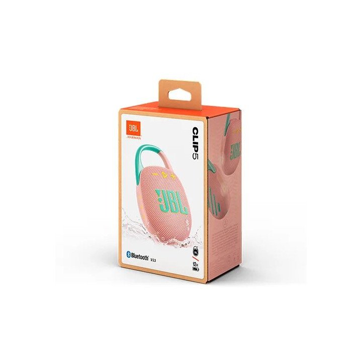 רמקול JBL נייד בלוטוס CLIP 5 ורוד