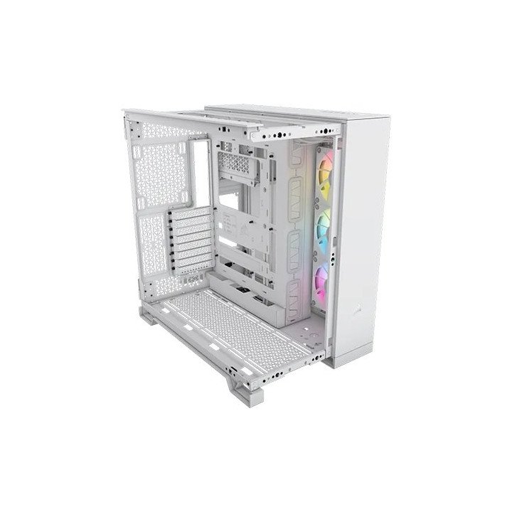 מארז מחשב Corsair iCUE LINK 6500X RGB Mid-Tower Dual Chamber בצבע לבן