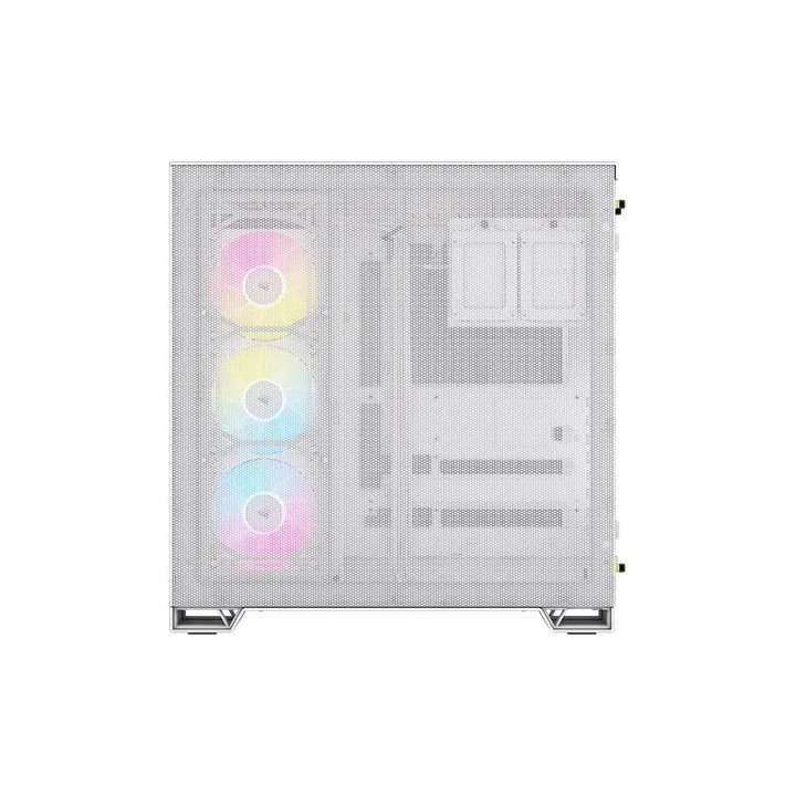 מארז מחשב Corsair iCUE LINK 6500X RGB Mid-Tower Dual Chamber בצבע לבן