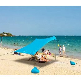 ציליית חוף 2X2 מטר Boxer SUNSHADE2X2 בד לייקרה כחול