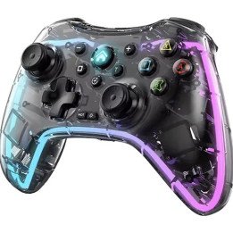 שלט לנינטנדו סוויץ' / PC שקוף עם תאורת RGB דגם HS-SW535