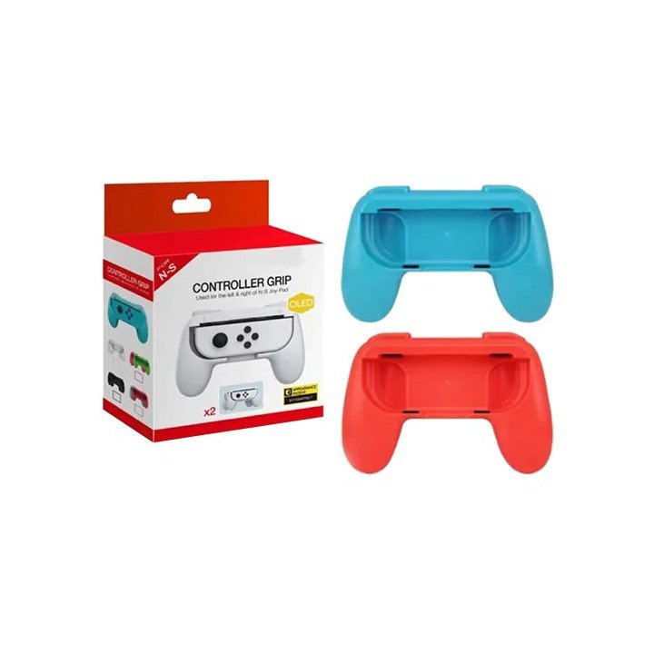 זוג גריפים תואמים JOY-CON נינטנדו סוויץ' - דגם HS-SW150 בצבע כחול ואדו