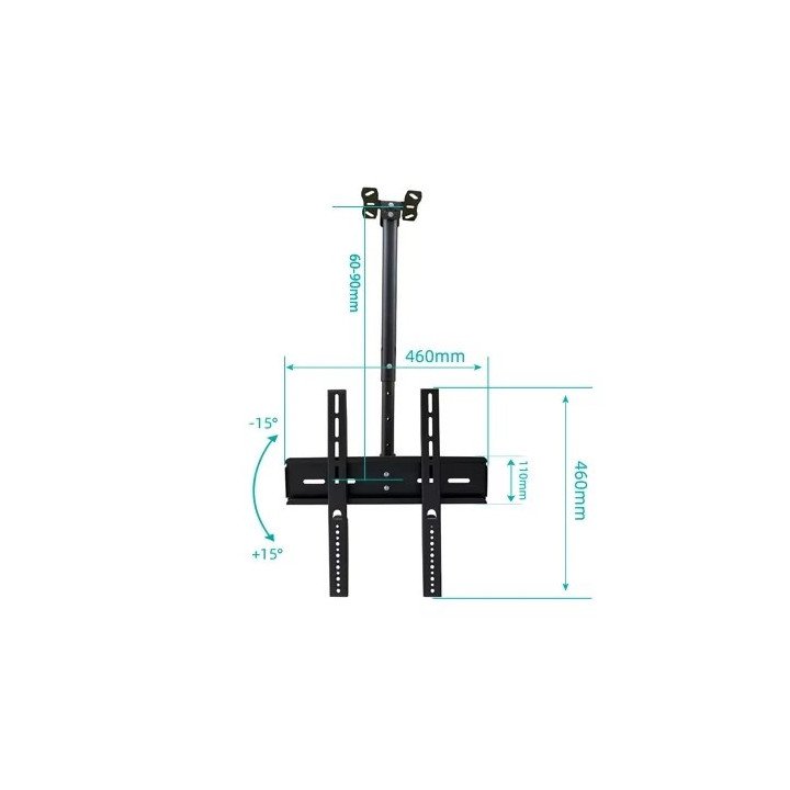זרוע לטלוויזיה מהתקרה 32-72 אינץ' V-Star D806 עם 3 תנועות