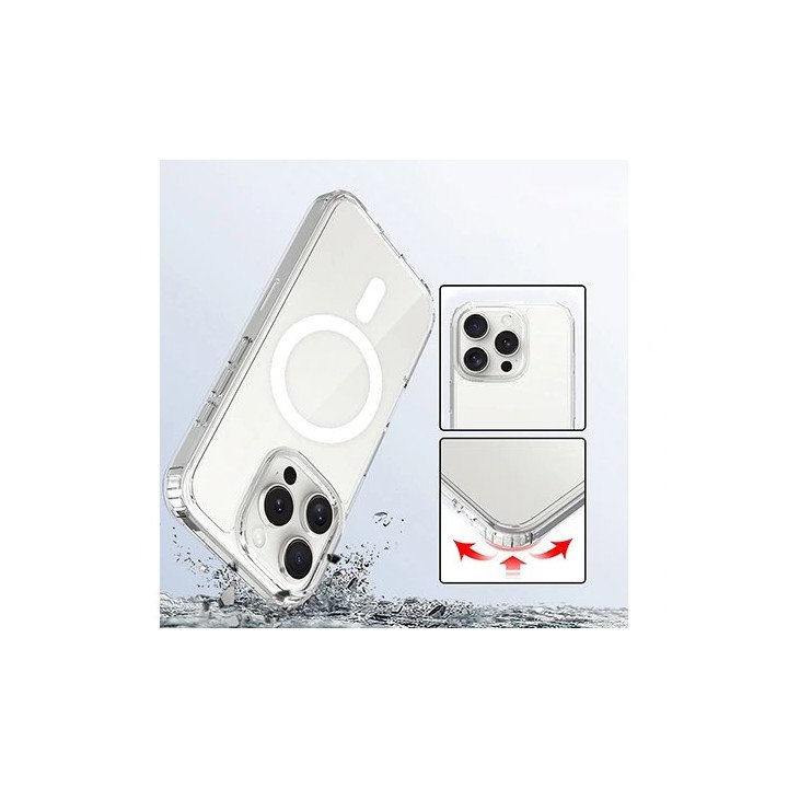 מגן לאייפון 16 פרו MagSafe שקוף Super Mobile