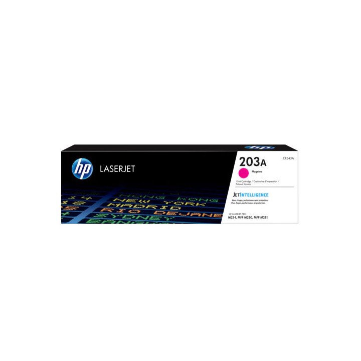 טונר למדפסת לייזר HP בצבע מג'נטה דגם 203A CF543A LaserJet