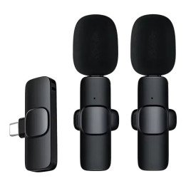 מציאון - מיקרופון אלחוטי דש Super Sound USB-C בצבע שחור - 2 יחידות - מ
