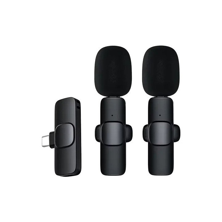 מציאון - מיקרופון אלחוטי דש Super Sound USB-C בצבע שחור - 2 יחידות - מ