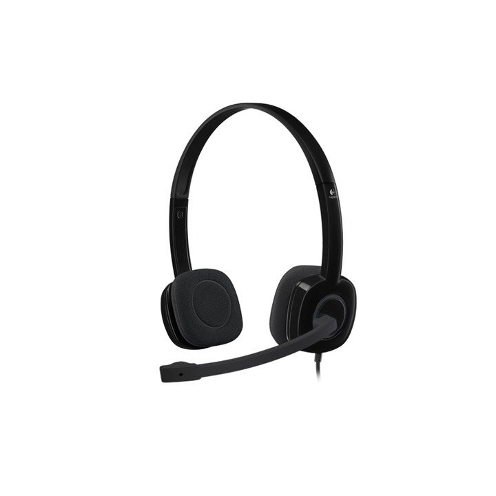 אוזניות Logitech Stereo Headset H151 עם מיקרופון בצבע שחור
